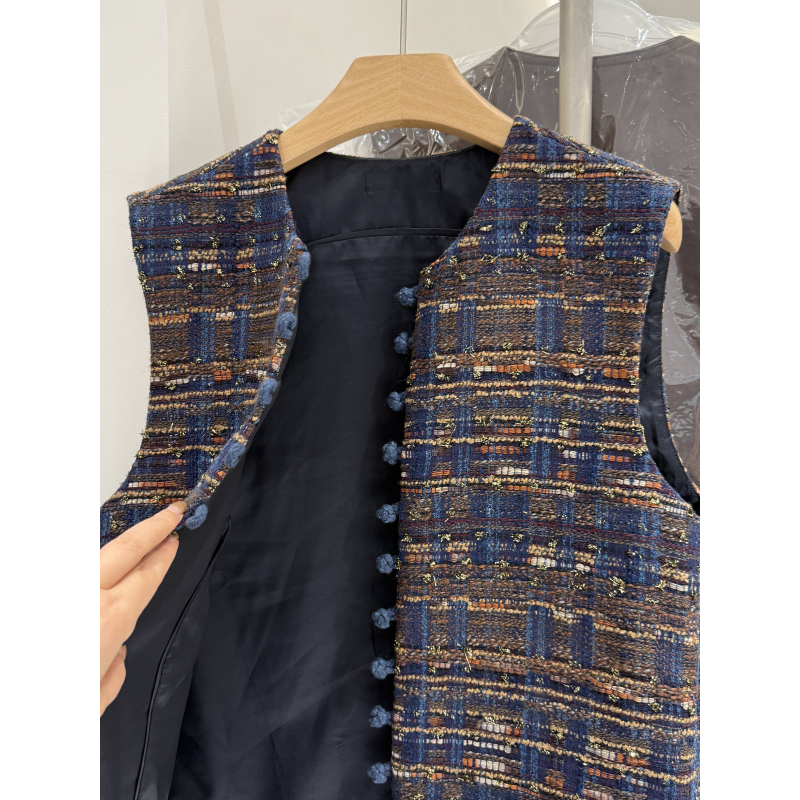 爵莱菲大码欧货高级感羊毛马甲女2025秋冬新款圆领马夹外套上衣,淘宝优惠券,粉丝福利购,淘宝优惠卷