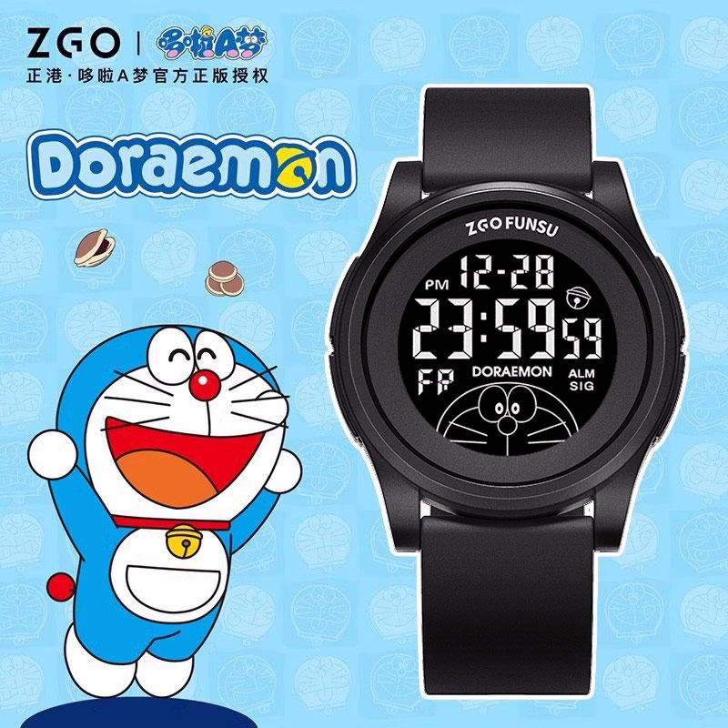 zgo正港哆啦a梦联名儿童手表男款初高中小学生男孩运动防水电子表,淘宝优惠券,粉丝福利购,淘宝优惠卷