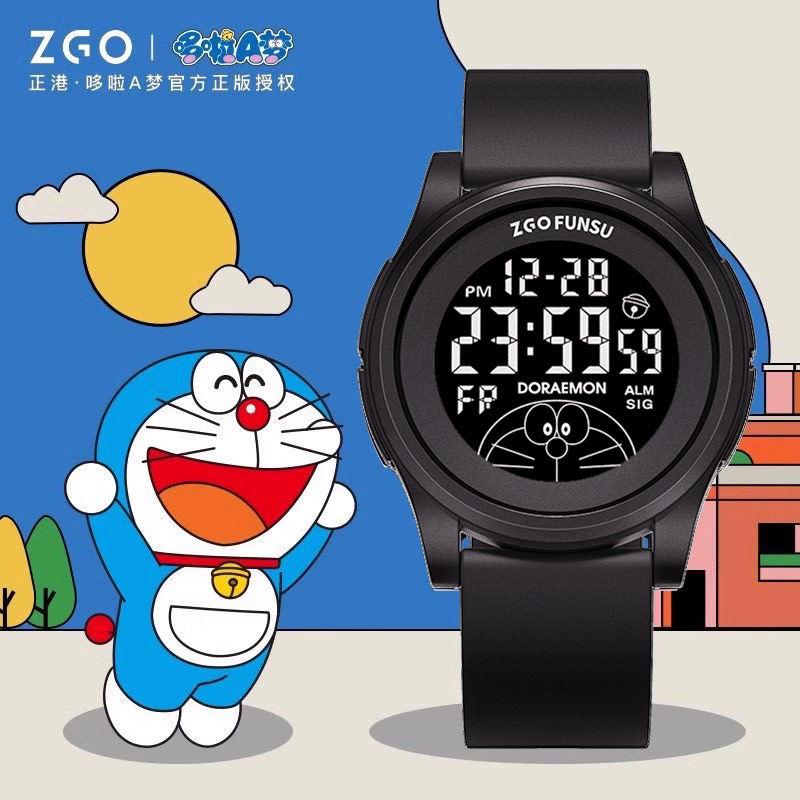 zgo正港哆啦a梦联名儿童手表男款初高中小学生男孩运动防水电子表,淘宝优惠券,粉丝福利购,淘宝优惠卷