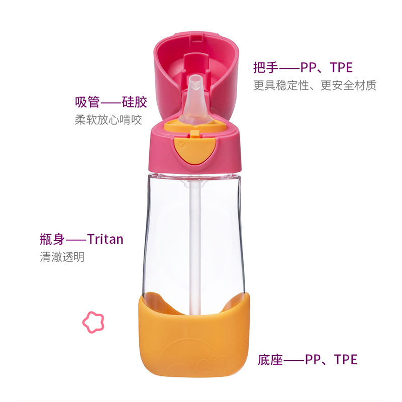 b.box婴儿童吸管杯大容量bbox水杯夏季学饮杯子宝宝水壶上学专用 - 图2