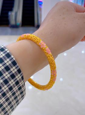 镂空送闺蜜礼物时尚镯子花丝中式