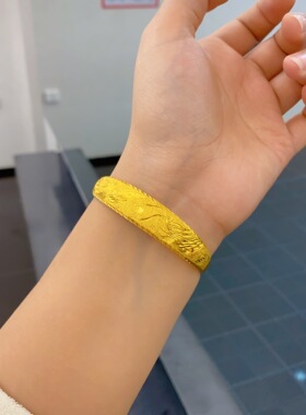 金包银手镯女龙凤呈祥推拉手镯