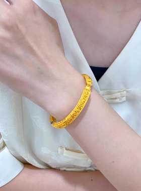 金包银九冠手镯定制珐琅彩女