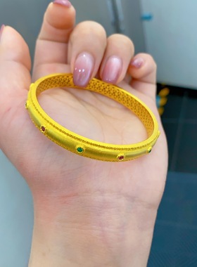 黄金包银手镯女款时尚气质款