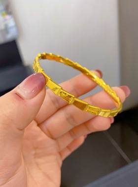 黄金包银手镯女款时尚气质款