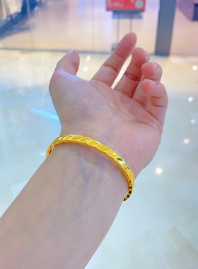 送女友礼物结婚金手环简约百搭