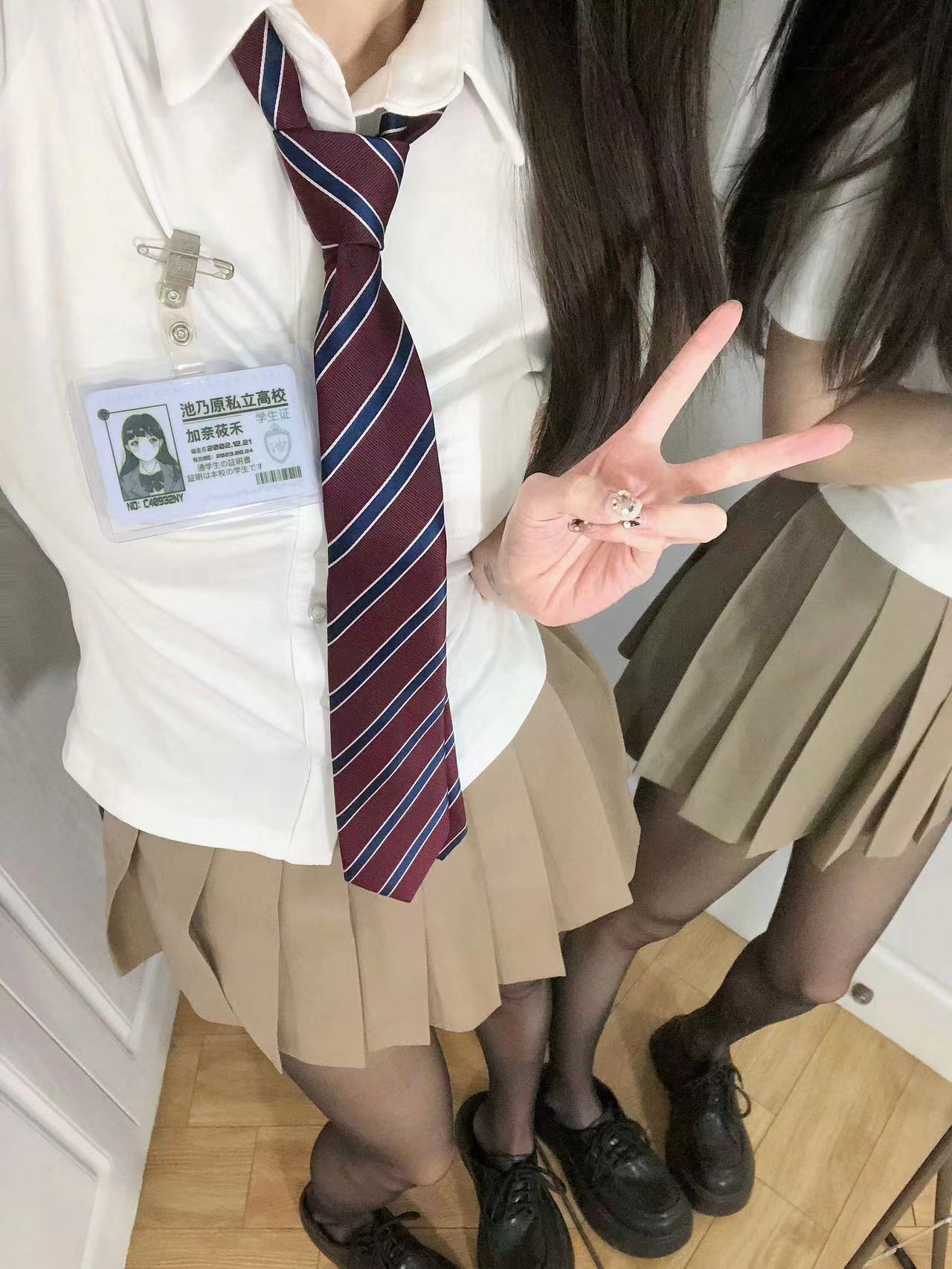 纯欲风jk制服皱褶短袖衬衫女学院甜美修身显瘦百搭设计感上衣夏季-图3