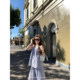 AaaaxbbbJeju flower letter vest trousers suit