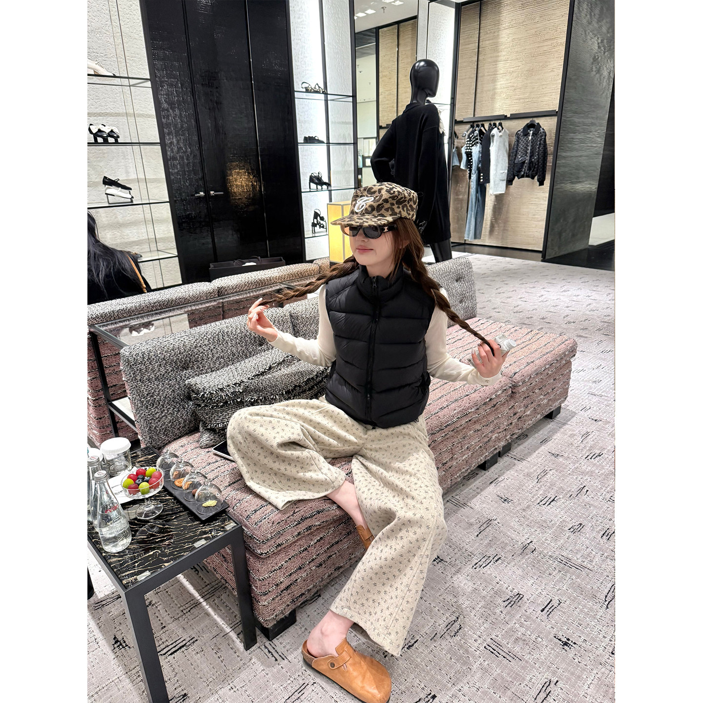 aaaaxbbb 潘提亚海 两色碎花直筒西装裤宽松阔腿显瘦长裤百搭女秋,淘宝优惠券,粉丝福利购,淘宝优惠卷