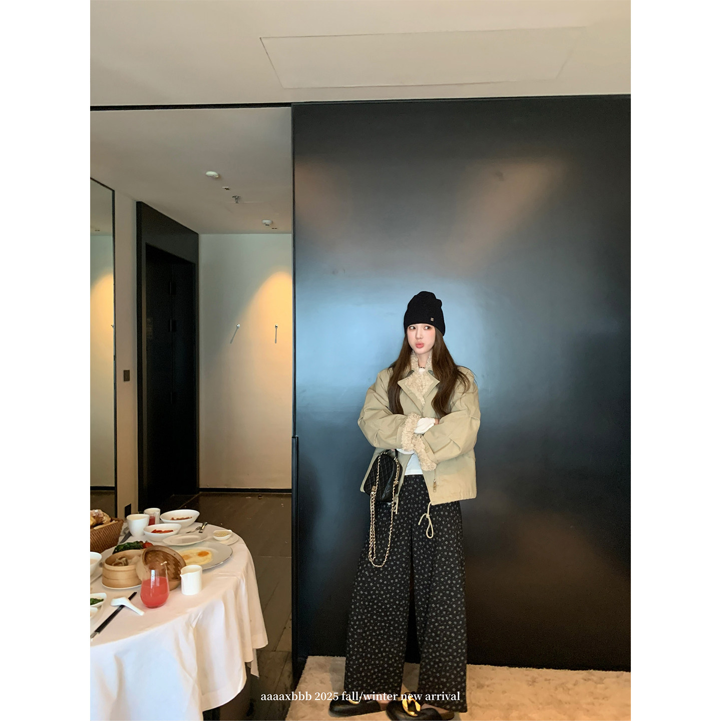 aaaaxbbb 潘提亚海 两色碎花直筒西装裤宽松阔腿显瘦长裤百搭女秋,淘宝优惠券,粉丝福利购,淘宝优惠卷