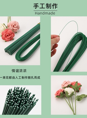 包花胶带丝网花绿纸胶玫