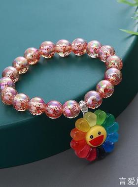 儿童琉璃串珠手链公主卡通仿水晶
