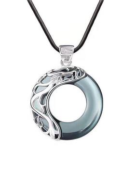 平安扣吊坠男女款仿玉石项链手工