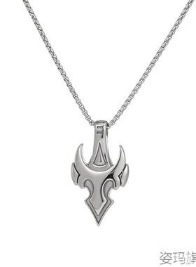 夜光火焰龙狼王项链土酷男女ins