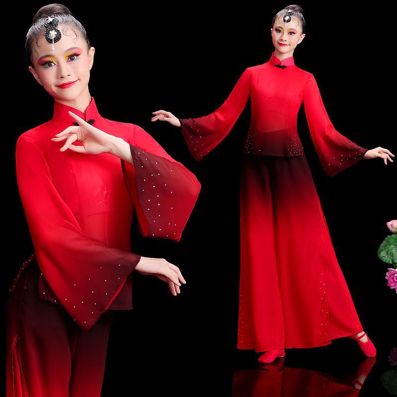 秧歌服演出服女2022新款手绢舞蹈服装现代九儿红高粱艺考表演套装