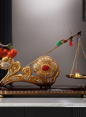 称心如意书桌客厅树脂祝福新中式