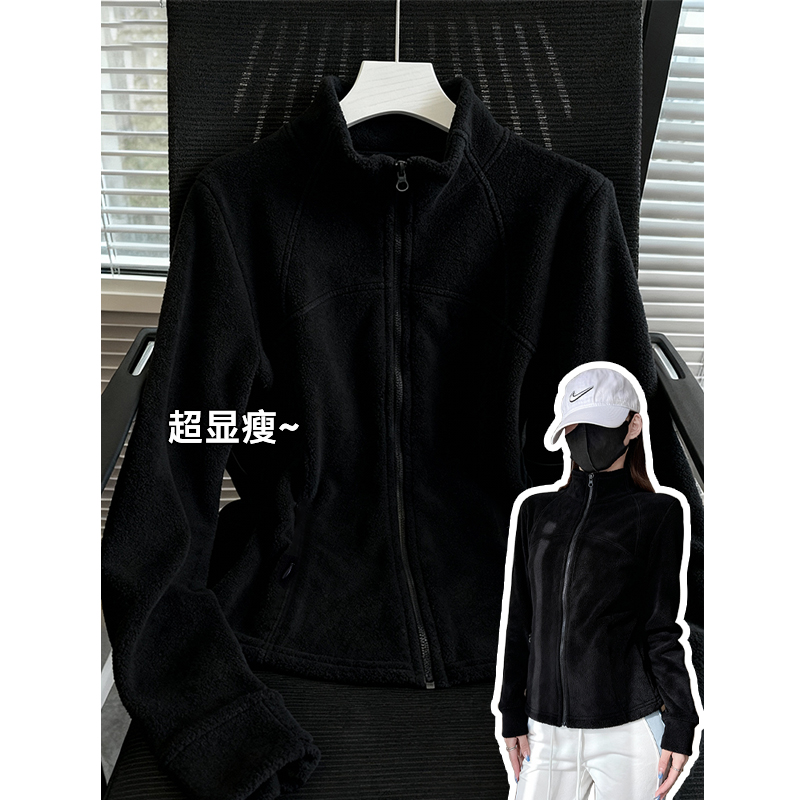 NOW真维斯摇粒绒外套女2025新款秋冬季冲锋衣内胆修身双面绒开衫 - 图2