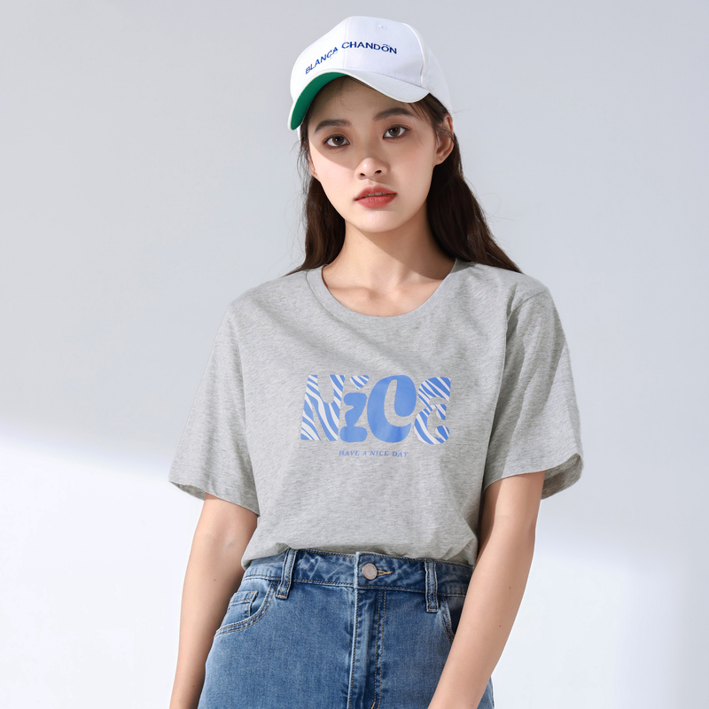 真维斯男女装短袖T恤2022夏季新款印花圆领半袖打底衫夏天上衣潮_男装