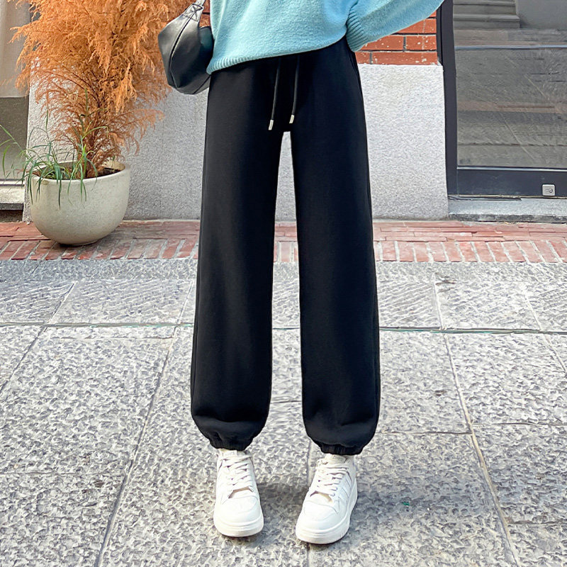 NOW真维斯羊羔绒束脚卫裤女2026新款冬季加绒加厚保暖运动休闲裤,淘宝优惠券,粉丝福利购,淘宝优惠卷