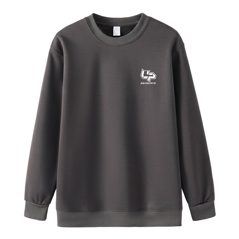 DY2真维斯男款2025年冬季加绒保暖圆领卫衣潮流印花休闲舒适上衣