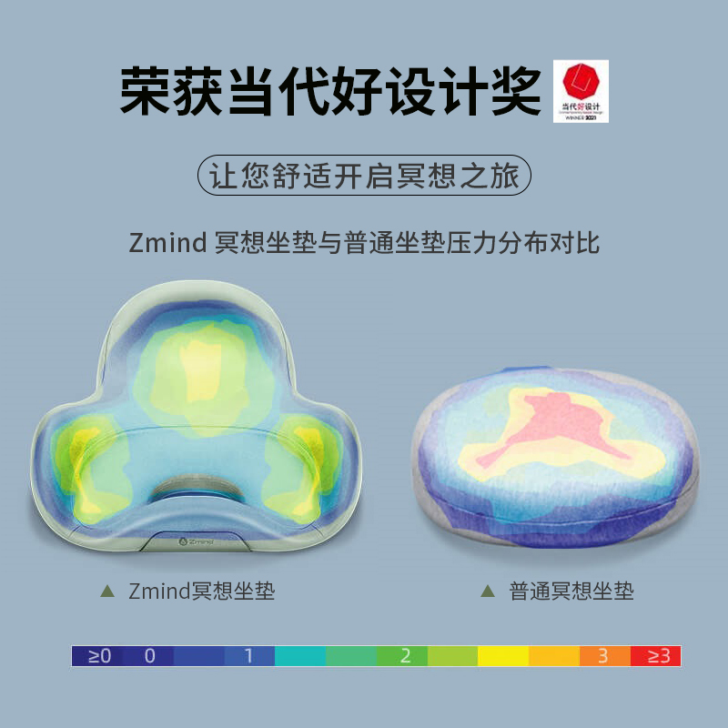 Zmind高端专业冥想打坐坐垫禅修瑜伽座椅舒适久坐抗菌防水静修