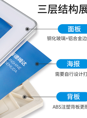 分众钢化玻璃高端电梯广告框