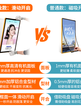 分体开启式电梯广告框，高端质感