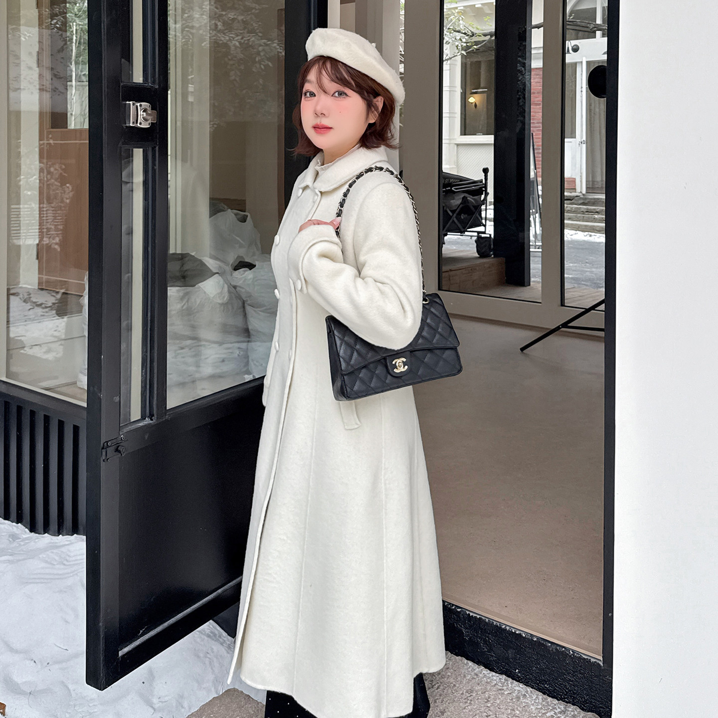 2025冬季新款大码女装胖MM赫本风羊毛双面呢保暖大衣女毛呢外套,淘宝优惠券,粉丝福利购,淘宝优惠卷