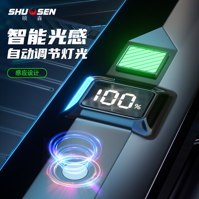 Shuosen bicycle headlight for night riding, strong light, waterproof flashlight, mountain road night lighting, children's riding equipment