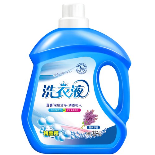 莲妻洗衣液6斤装家庭装薰衣草香味持久留香高效去污家用洗机专用 - 图3