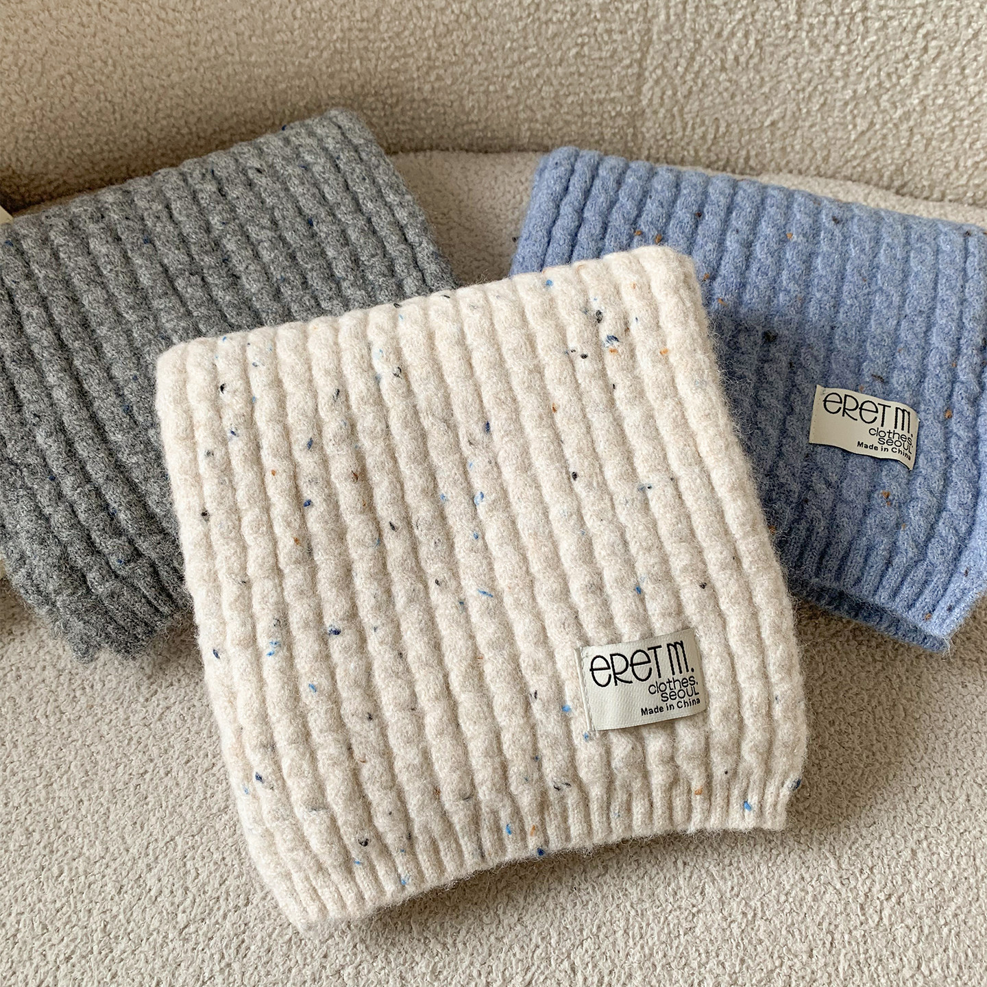 彩点软糯针织毛线围巾女冬季韩版氛围感百搭加厚保暖防寒护颈围脖,淘宝优惠券,粉丝福利购,淘宝优惠卷