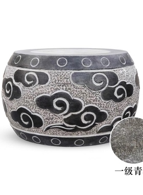 柱墩石雕定制天然仿古中式庭院装饰对半圆空心柱础脚青石墩子底座