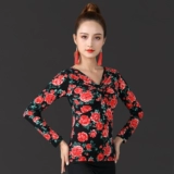 Латинский танцевальный топ женский короткий шорт -шорт для взрослых современная танцевальная одежда национальные стандартные танцевальные костюмы Square Dance Sports на танце