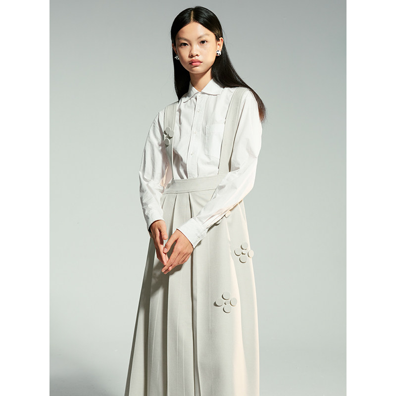 学院风腰带百褶裙Pleated Skirt with Belt