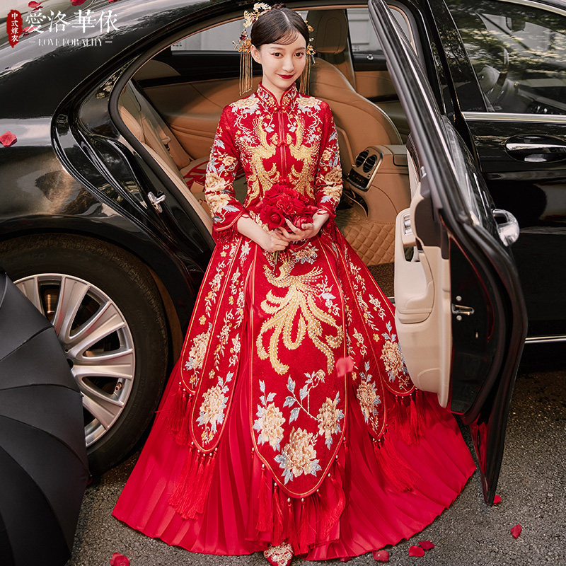 秀禾服2020新款秋冬中式结婚敬酒服 爱洛华依旗袍