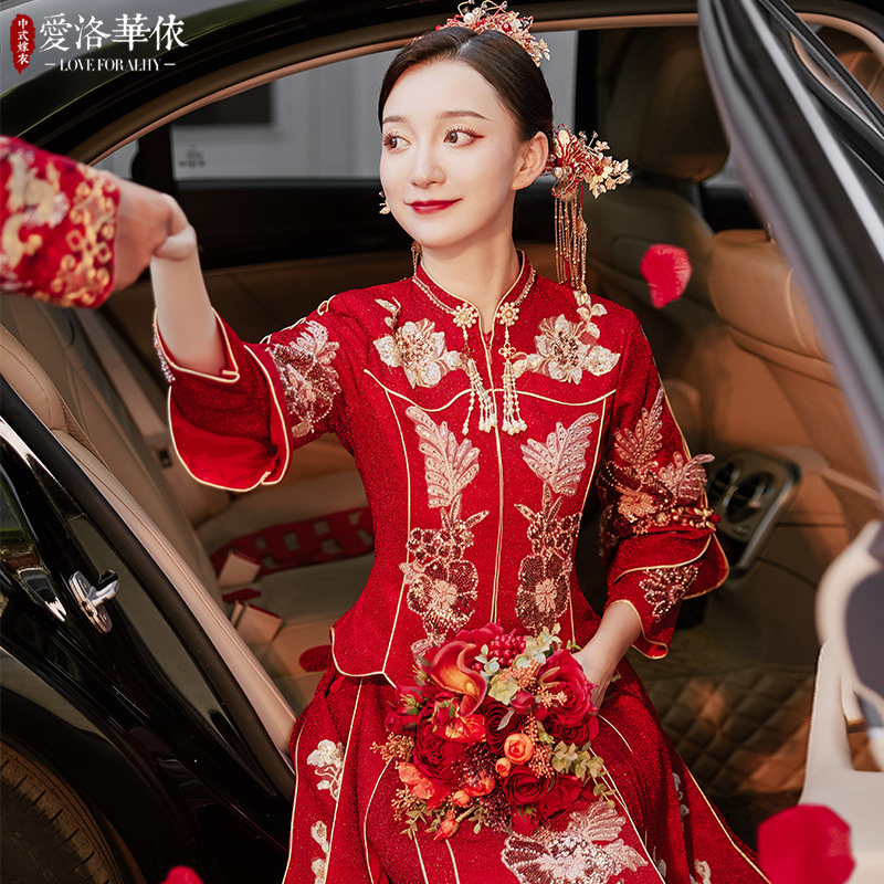 秀禾服2020新款中式中国风秀敬酒服 爱洛华依旗袍