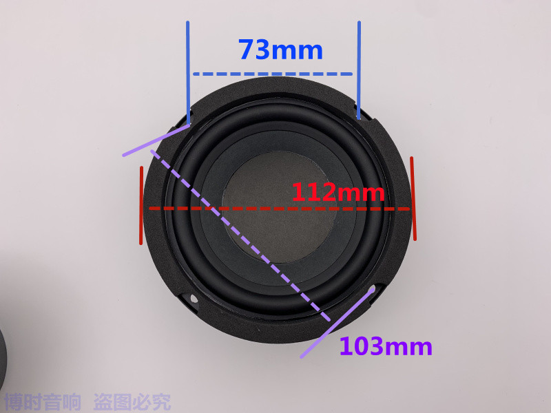 包邮4寸4欧30瓦全频喇叭 4寸30瓦 圆形 橡皮边音响高中低音扬声器