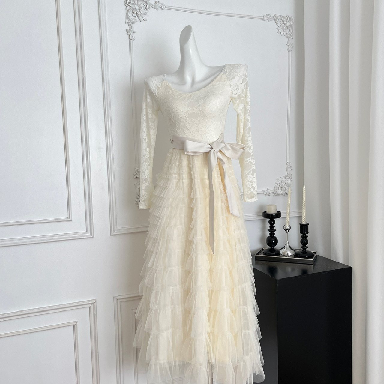 粉荔漫舞~复古法式蕾丝蓬松蛋糕裙摆连衣裙加绒,淘宝优惠券,粉丝福利购,淘宝优惠卷