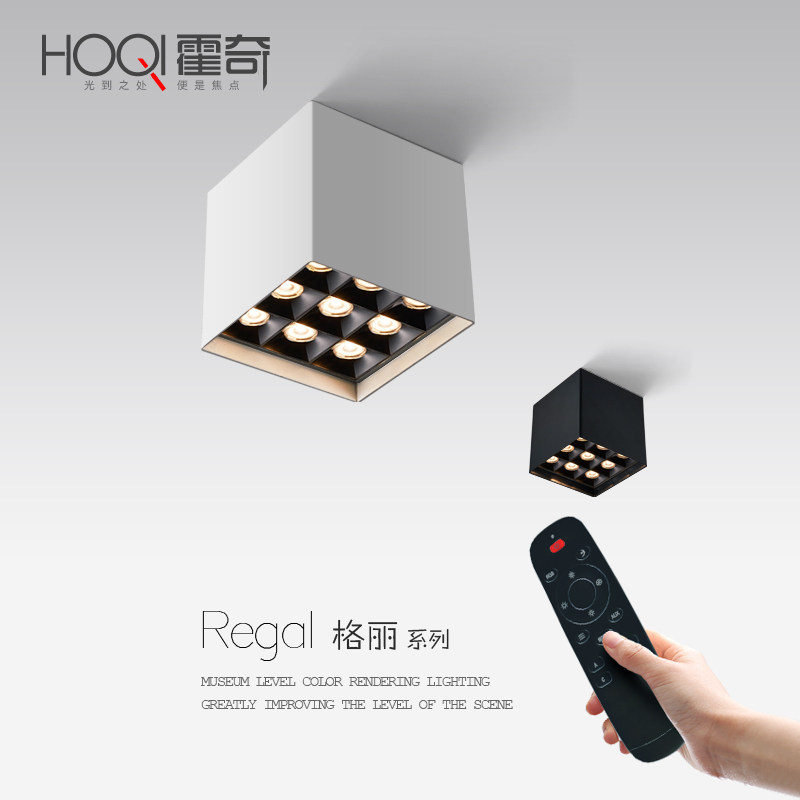 客厅无主灯led明装射灯卧室吸顶灯单头玄关餐厅筒灯遥控调光灯具,淘宝优惠券,粉丝福利购,淘宝优惠卷