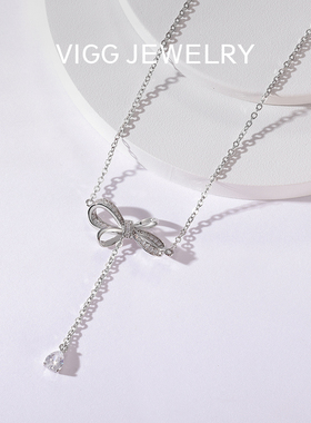 vigg闪蝶纯银项链时尚吊坠