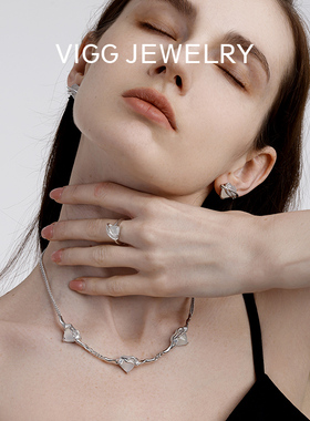 VIGG云梦系列套装项链耳钉戒指女