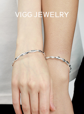 VIGG轻奢高级简约女银手镯