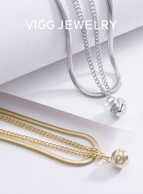 VIGG江河项链女轻奢小众锁骨配饰