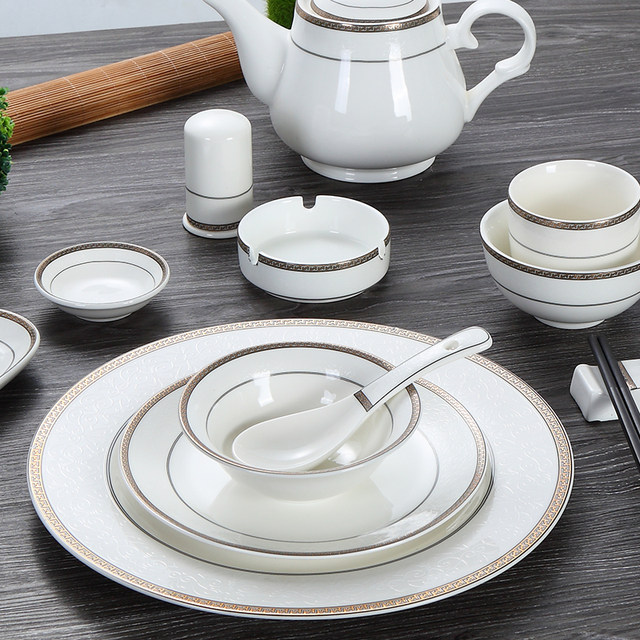 Ceramic hotel tableware set