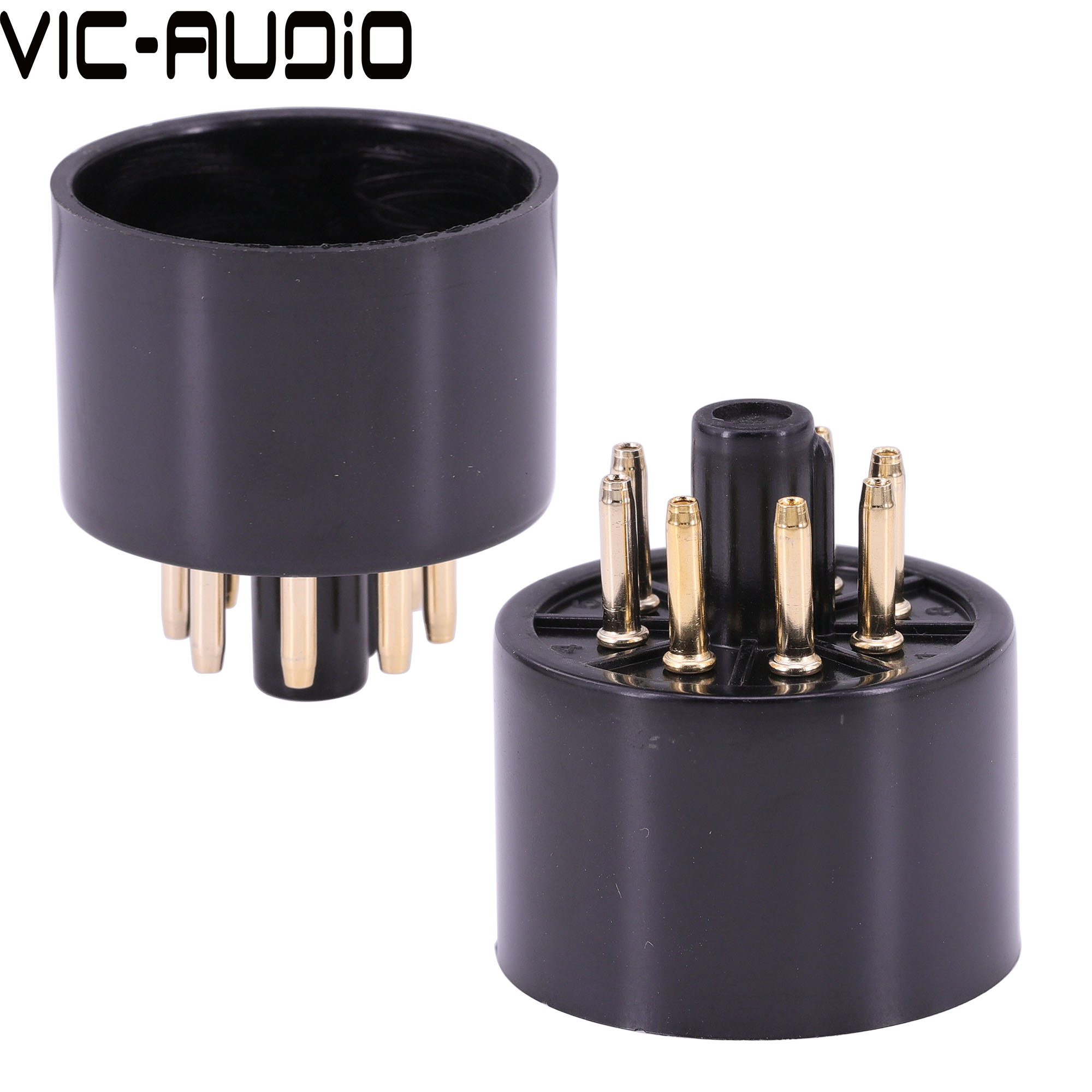 大八脚电子管管基 胶木镀金管座 EL34 6P3P 6P6P 6SN7管基 单个价 - 图1