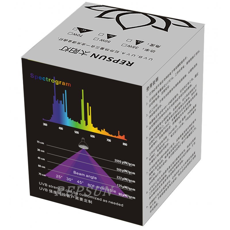 家用爬虫水陆龟蜥蜴补钙全光谱金卤灯35W70W模拟阳光UVB/uva龟灯 - 图3