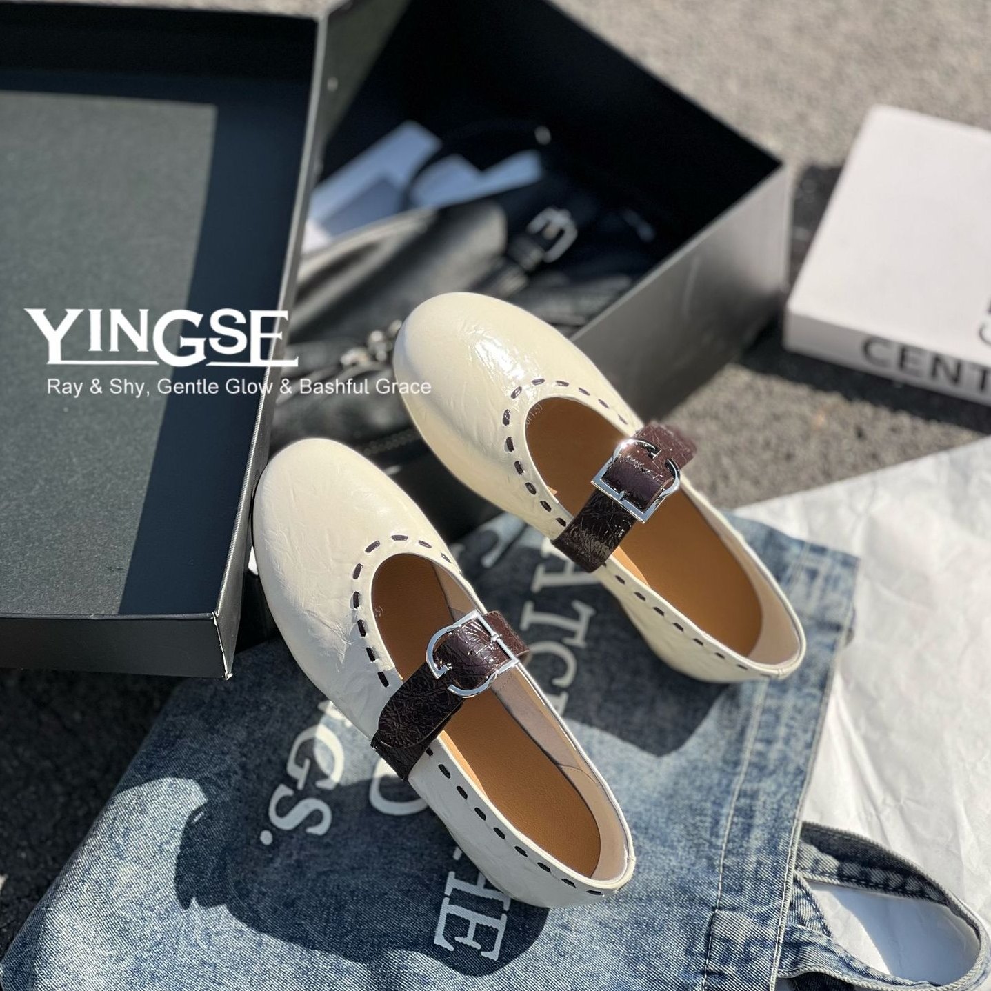 欧洲站2026春季新款时尚平底舒适芭蕾舞鞋女百搭休闲玛丽珍鞋潮,淘宝优惠券,粉丝福利购,淘宝优惠卷