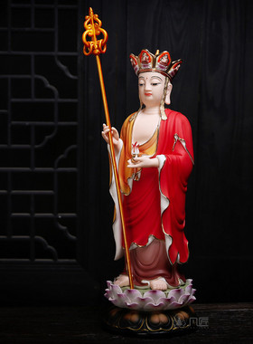 地藏王菩萨像供奉摆件德化陶瓷