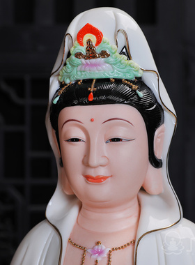 居家供奉菩萨描金观音佛像