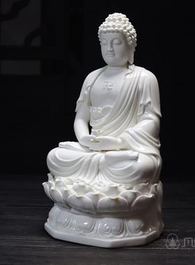 白瓷供奉风水摆件阿弥陀佛像
